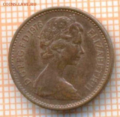 2 пенни 1976 г., до 10.03.2024 г. в 22.00 п - Великобритания полпенни 1976 263