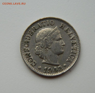 Швейцария 5 раппенов 1948 г. до 11.03.24 - DSCN4482.JPG