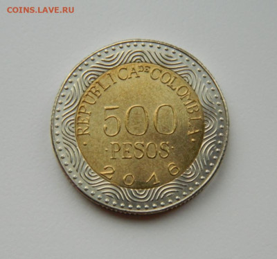 Колумбия 500 песо 2016 г. (Фауна) БИМ  до 11.03.24 - DSCN4523.JPG