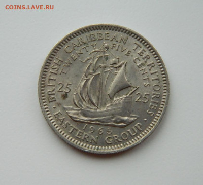 Восточные Карибы 25 центов 1965 г. (Парусник) до 11.03.24 - DSCN4470.JPG