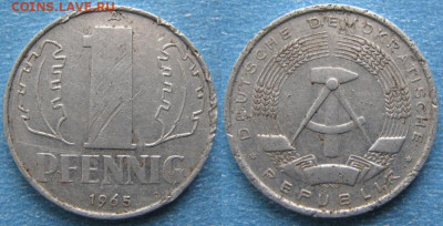 фикс ГДР 1 пфенниг 1952-1989 до 11-03-24 в 22:00 - 28.20. -ГДР 1 пфенниг 1965 А    8257