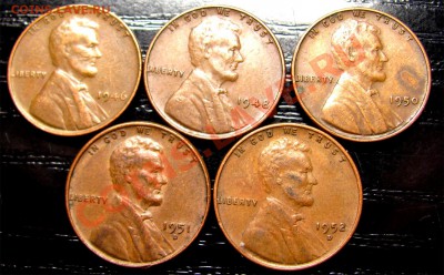 F94 США 1¢ подборка 5 шт. 1946-48-50-51D-52D до 19.01 в 22°° - F94 USA 1c 5 cs 46_52D_1