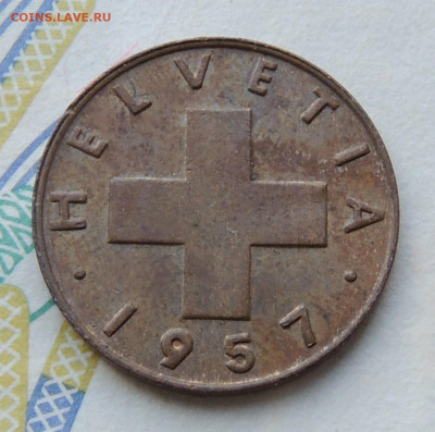 Швейцария 1 раппен 1957 до 12.03.2024 - 1 раппен 1957.JPG
