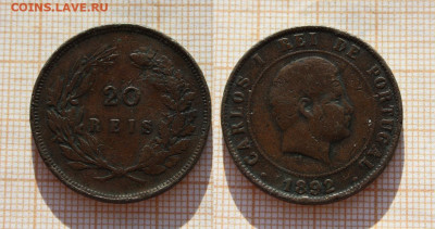 6 монет Старой Европы 1771 - 1892гг. До 12.03.24 в 22:00 - Португалия