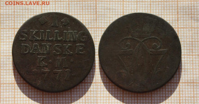 6 монет Старой Европы 1771 - 1892гг. До 12.03.24 в 22:00 - Дания