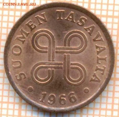 Финляндия 5 пенни 1966 г., до 12.03.2024 г. в 22.00 по Москв - Финляндия 5 пенни 1966 308