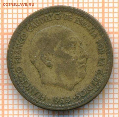Испания 1 песета 1953 г., до 13.03.2024 г. в 22.00 по Москве - Испания 1 песета 1953 317