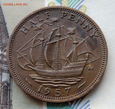 Великобритания ½ пенни 1957 до 12.03.2024 - Великобритания ½ пенни 57.JPG