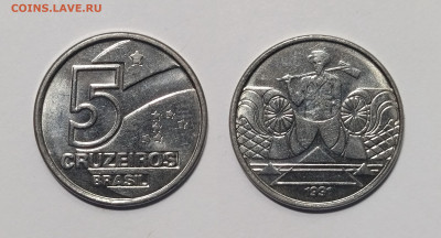 Бразилия 5 крузейро 1991 г, рабочий - 12.03 - IMG_20240308_103730