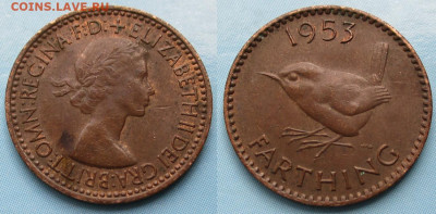 Великобритания фартинг 1953 до 16-03-24 в 22:00 - Великобритания фартинг 1953    238-ас127-13126