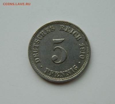 Германия 5 пфеннигов 1910 г. "D" до 16.03.24 - DSCN4736.JPG