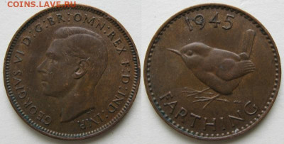 Великобритания фартинг 1945 до 16-03-24 в 22:00 - 6 30 Великобритания фартинг 1945    1383