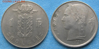 Бельгия 1 франк 1975 до 16-03-24 в 22:00 - 33.15. -Бельгия 1 франк 1975    8453