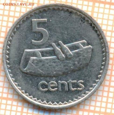 Фиджи 5 центов 1990 г., до 17.03.2024 г. в 22.00 по Москве - Фиджи 5 центов 1990 20 222а