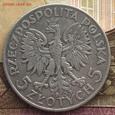 Польша 5 злотых 1933 Ядвига с 200 руб. до 19.03.2024 - 4