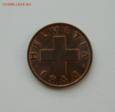 Швейцария 1 раппен 1966 г. до 19.03.24 - DSCN5091.JPG