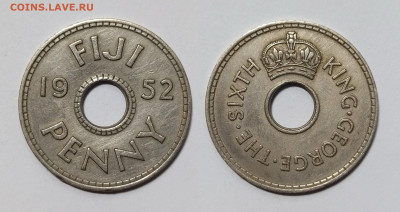 Фиджи 1 пенни 1952 года Георг шестой тип прописью - 16.03 - IMG_20240310_203848