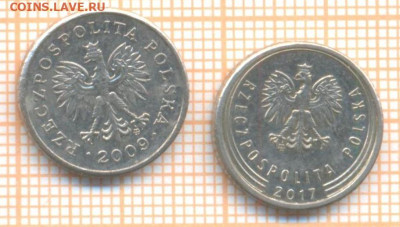 Польша 10 грошей 2009,17 г., до 20.03.2024 г. в 22.00 по Мос - Польша 10 грошей 2шт 10 123
