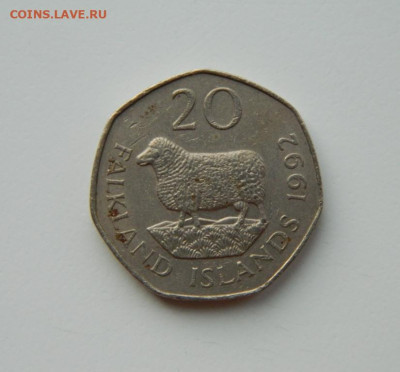 Фолклендские острова 20 пенсов 1992 г. (Фауна) до 21.03.24 - DSCN5007.JPG