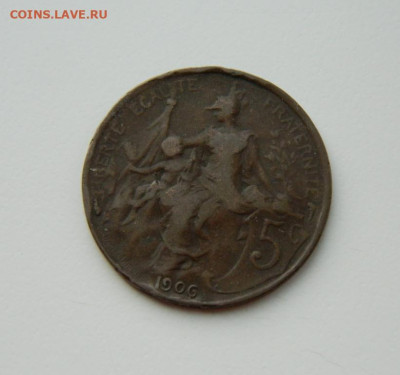 Франция 5 сантимов 1906 г. до 21.03.24 - DSCN5024.JPG