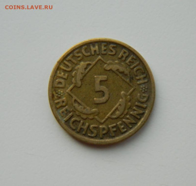Германия 5 рейхспфеннигов 1925 г. "D"  до 21.03.24 - DSCN4986.JPG
