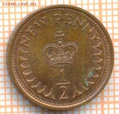 2 пенни 1980 г., до  22.03.2024 г. в 22.00 - Великобритания полпенни 1980 360а