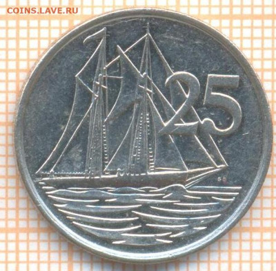Каймановы острова 25 центов 1999 г., до 23.03.2024 г. в 22.0 - Кайманы 25 центов 1999 363а