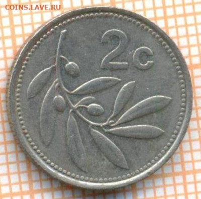 Мальта 2 цента 1995 г., до  23.03.2024 г. в 22.00 по Москве - Мальта 2 цента 1995 369а