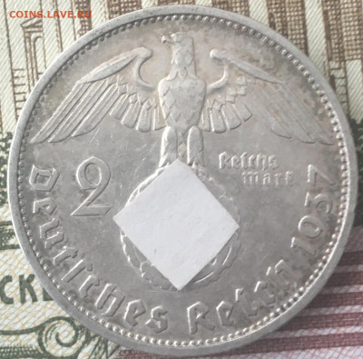2 рейхсмарки 1937F с 200 руб. до 21.03.2024 в 22.00 - IMG_E7731.JPG