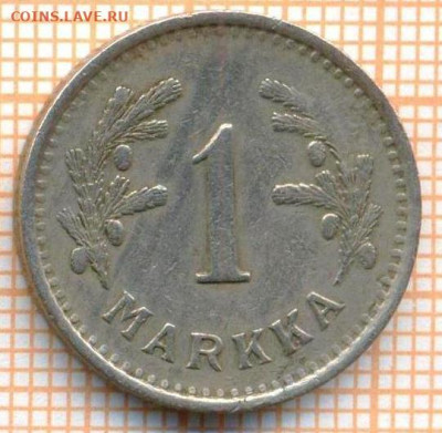 Финляндия 1 марка 1937 г., до 23.03.2024 г. в 22.00 по Москв - Финляндия 1 марка 1937 444а