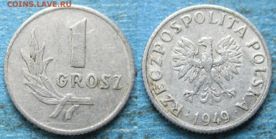 Польша 1 грош 1949  до 23-03-24 в 22:00 - Польша 1 грош 1949    12598