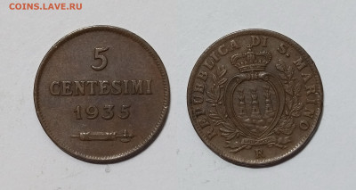 Сан-Марино 5 чентезимо 1935 года - 19.03 - IMG_20240310_204312