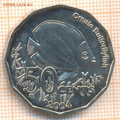 Кокосовые острова 50 центов 2004 г., до 25.03.2024 г. в 22. - Кокосовые острова 50 центов 2004 402