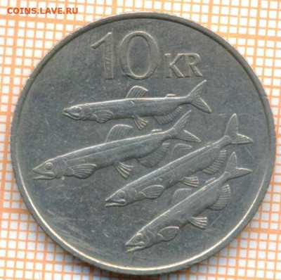 Исландия 10 крон 1984 г., до 25.03.2024 г. в 22.00 по Москв - Исландия 10 крон 1984 461а