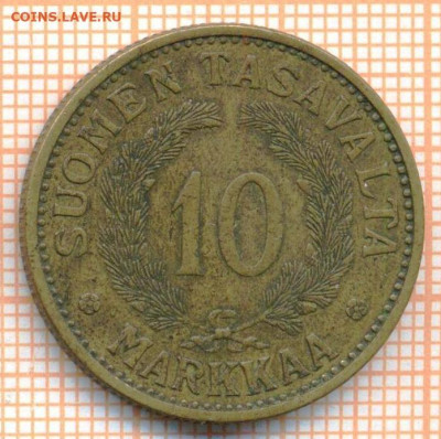 Финляндия 10 марок 1932 г., до 25.03.2024 г. в 22.00 по Моск - Финляндия 10 марок 1932 463а