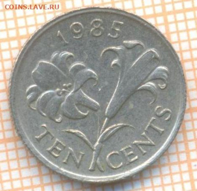 Бермуды 10 центов 1985 г., до 25.03.2024 г. в 22.00 по Москв - Бермуды 10 центов 1985 468