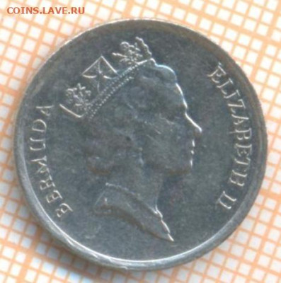 Бермуды 10 центов 1988 г., до 25.03.2024 г. в 22.00 по Москв - Бермуды 10 центов 1988 469а