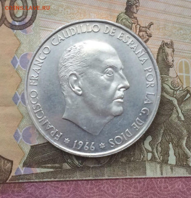 Испания 100 песет 1966 год. Франсиско Франко. 21.03 - 76