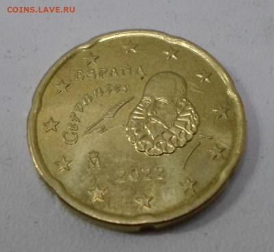 20 евроцентов 2022 год Испания UNC до21.03 - SAM_1975.JPG