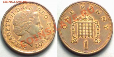 Великобритания 1  PENNY 2002г. до 19.01.12 в 22:00МСК - 1p2002