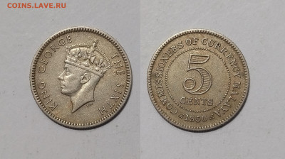 Британская Малайя 5 центов 1950 г Георг VI - 23.03 - IMG_20240316_120515