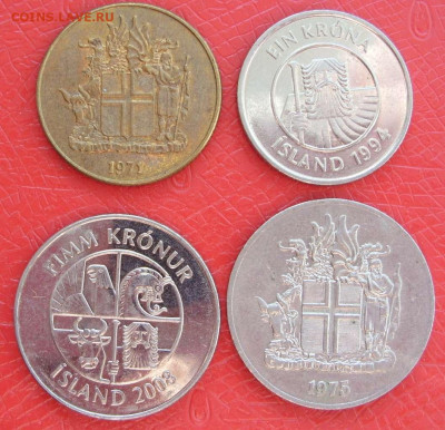 Исландия 4 штуки. 1971-2008. - Исландия 4 штуки - 2