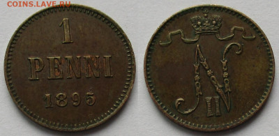 Финляндия 1 пенни 1895 до 27-03-24 в 22:00 - Финляндия 1 пенни 1895    220-ак32-4813-1