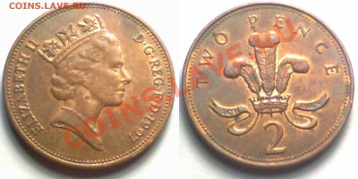 Великобритания 2  PENCE 1997 г. до 19.01.12 в 22:00МСК - 2p1997