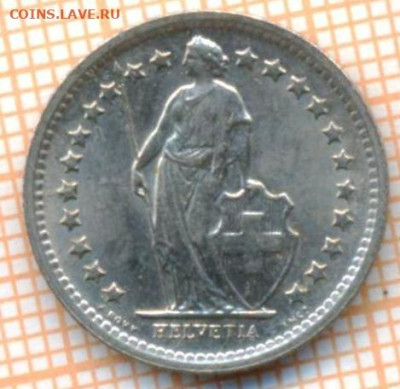 2 франка 1970 г., до 27.03.2024 г. в 22.00 по Мо - Швейцария полфранка 1970 503а