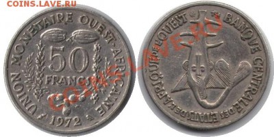 >L< Восточная Африка 50 франков 1972 до 17.01.12 20:00 - Восточная Африка_50_франков_72