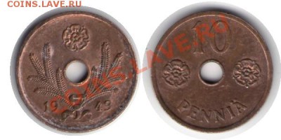 >1943< Финляндия 10 пенни до 17.01.12 20:00 - Финляндия_10_пенни_43