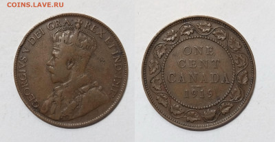 Канада 1 цент 1919 года Георг V большой тип - 26.03 - IMG_20240316_121321