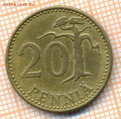 Финляндия 20 пенни 1972 г., до 31.03.2024 г. в 22.00 по Моск - Финляндия 20 пенни 1972 522а