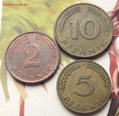 Германия 2, 5 и 10 пфеннигов 197х до 30.03.2024 - Германия 3 монеты 197х.JPG